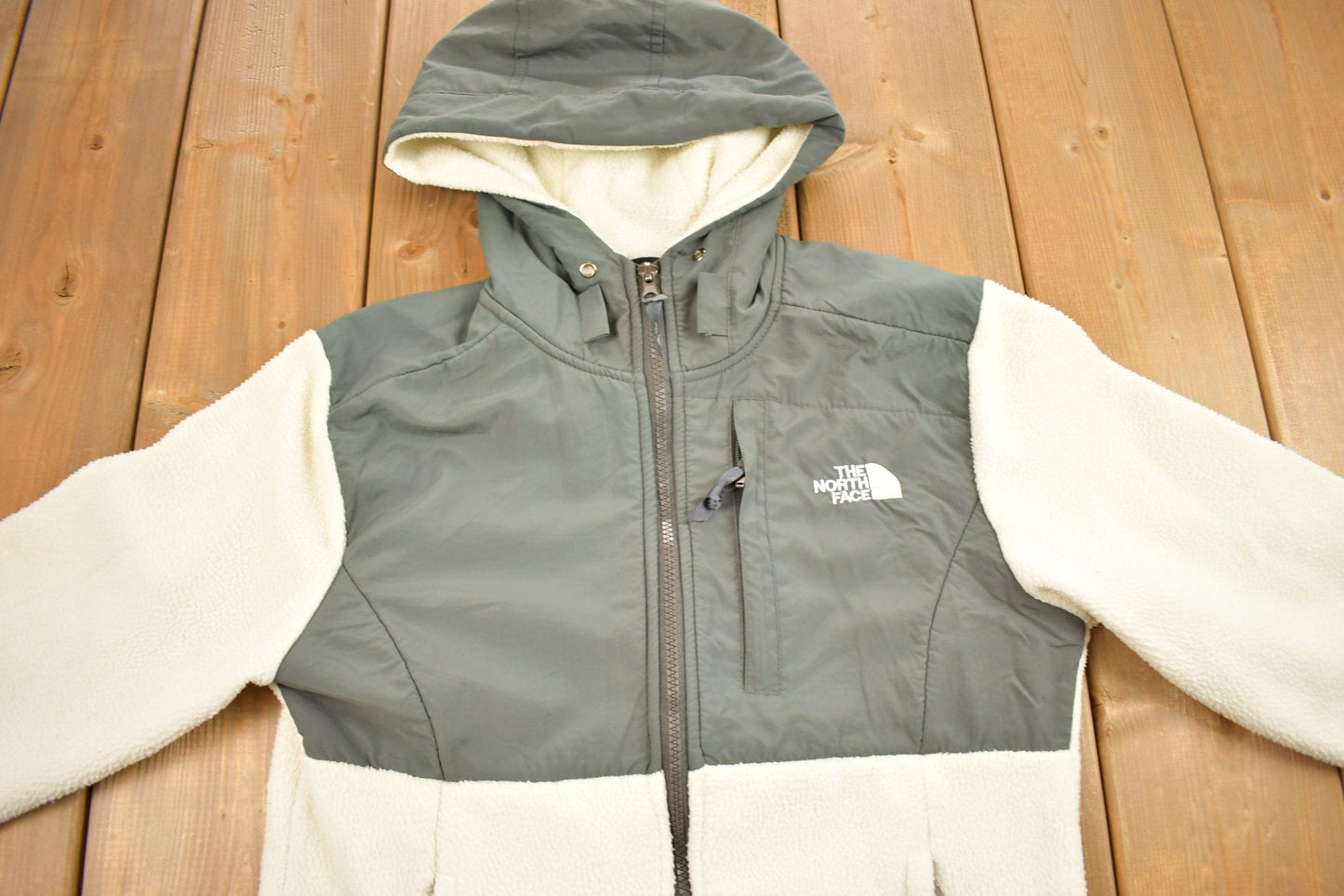 Vintage 1990s The North Face Hooded Denali Fleece Sweater Women's S