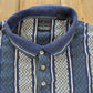Vintage 1990s Greg Norman Striped Shark Embroidered Striped Long Sleeve Polo Shirt Men's XL