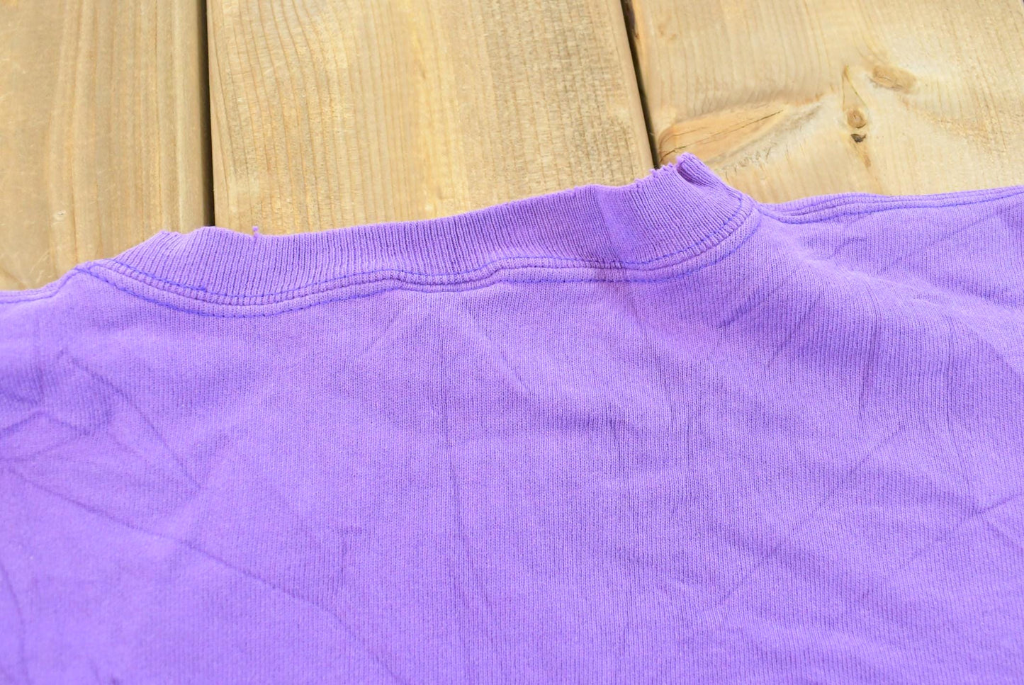Vintage 1990s Champion Script Logo Purple Crewneck Sweatshirt Men's Medium