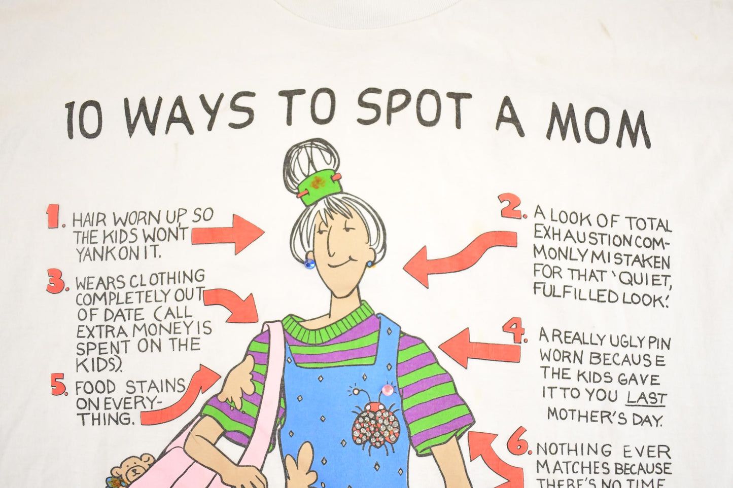 Vintage 1990's Spot A Mom Funny Souvenir Travel T-Shirt Women's XL