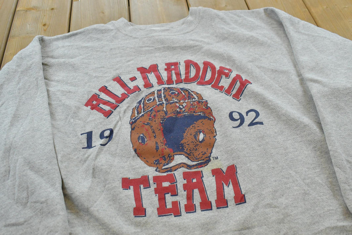 Vintage 1992 All Madden Team Football Crewneck Sweatshirt Men's L