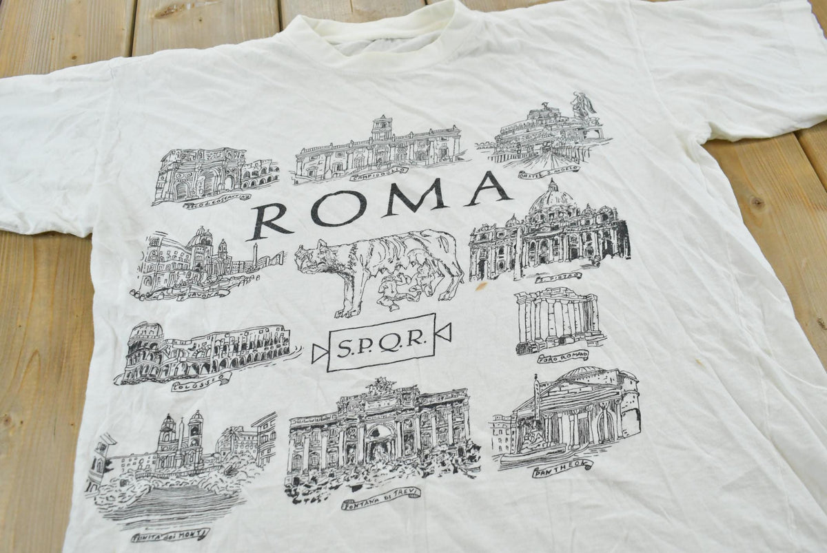 Vintage 1990s Roma Tourist Attraction Sightseeing Souvenir T-Shirt Men's M