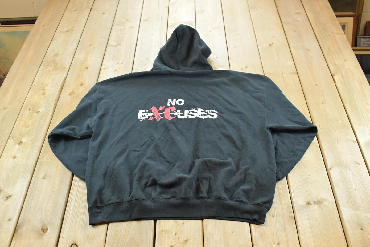 Vintage 2000s NHXC No Excuses Hoodie Sweatshirt Men's XL / 00s Streetwear / Y2K Basic Essential