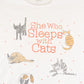 Vintage 1990's Sleeps With Cats Souvenir Sleepwear T-Shirt Women's XL