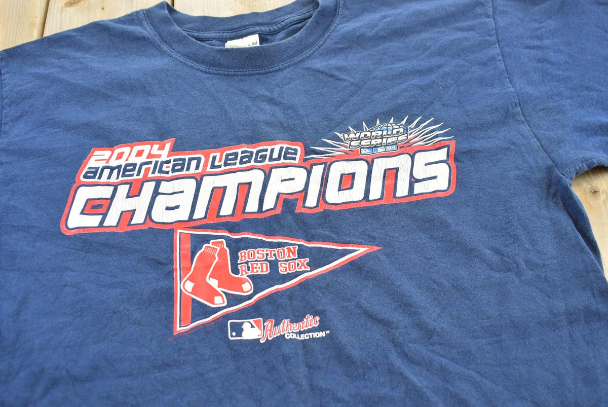 Vintage 2004 Boston Red Sox American League Champions MLB Baseball T-Shirt Men's L