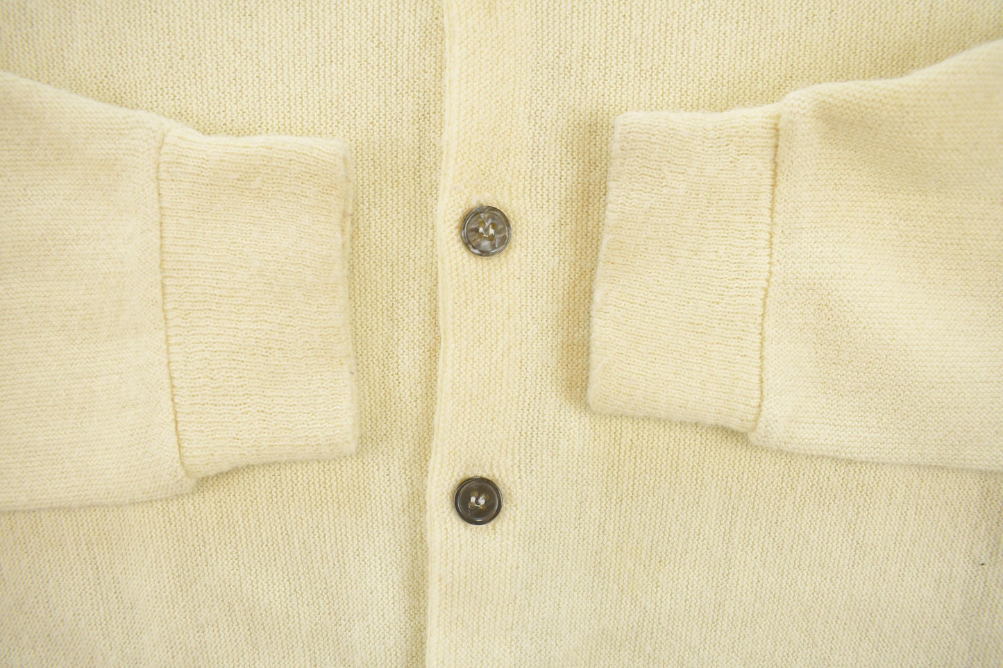 Vintage 1980s Hochschild Kohn Cream White Knitted Cardigan Sweater Men's M