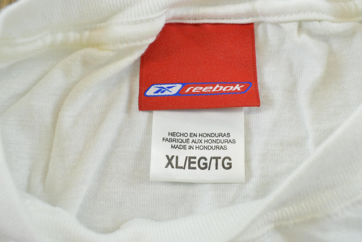 Vintage 2004 Reebok New England Patriots Carolina Panthers Super Bowl 38 NFL Football T-Shirt Men's 2XL