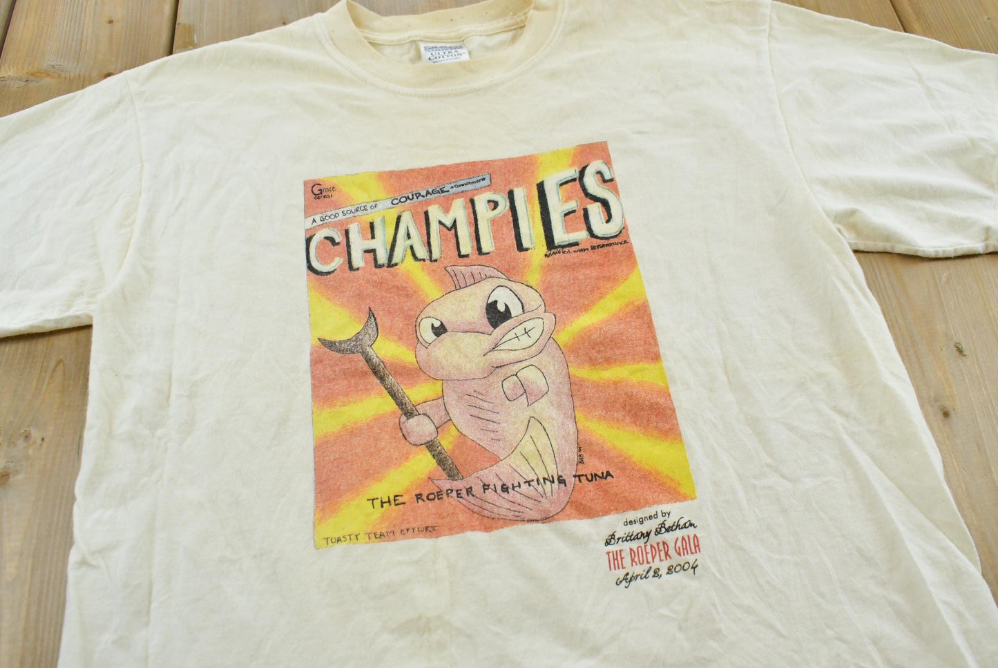 Vintage 2004 Roeper Gala Fighting Tuna Charity T-Shirt Men's M