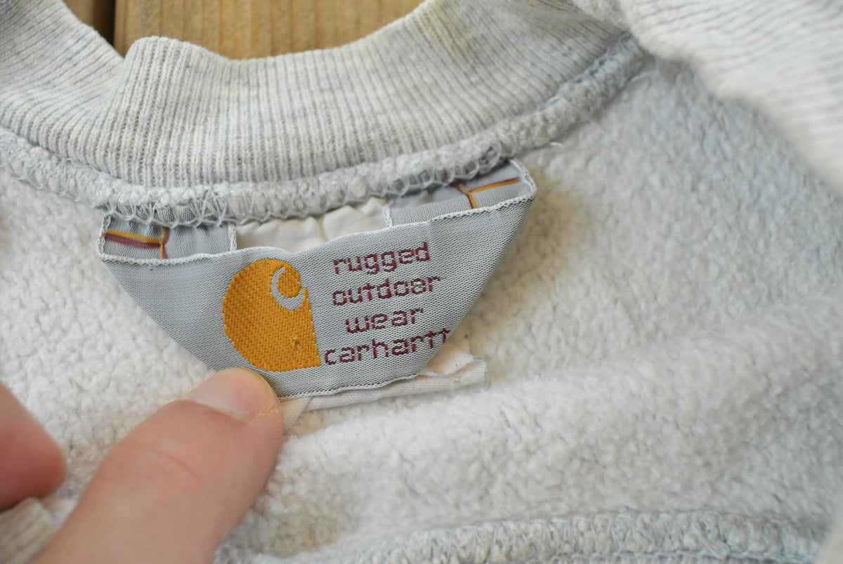 Vintage 1990s Carhartt Rugged Outdoor Wear Reverse Weave Style Embroidered Spellout Crewneck Sweatshirt Men's L