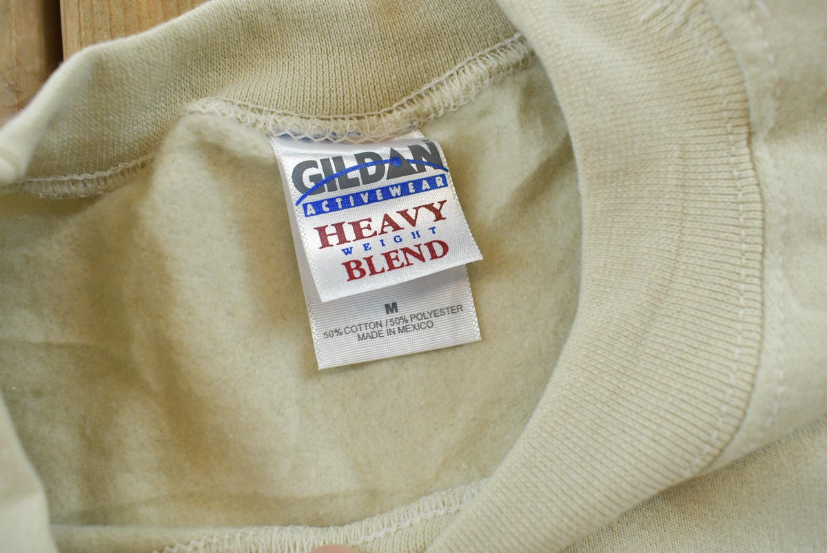 Vintage 1990s Blank Beige Crewneck Sweatshirt Men's M