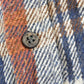 Vintage 1980s Campus CPO Wool Blend Plaid Flannel Button Up Shirt Men's L