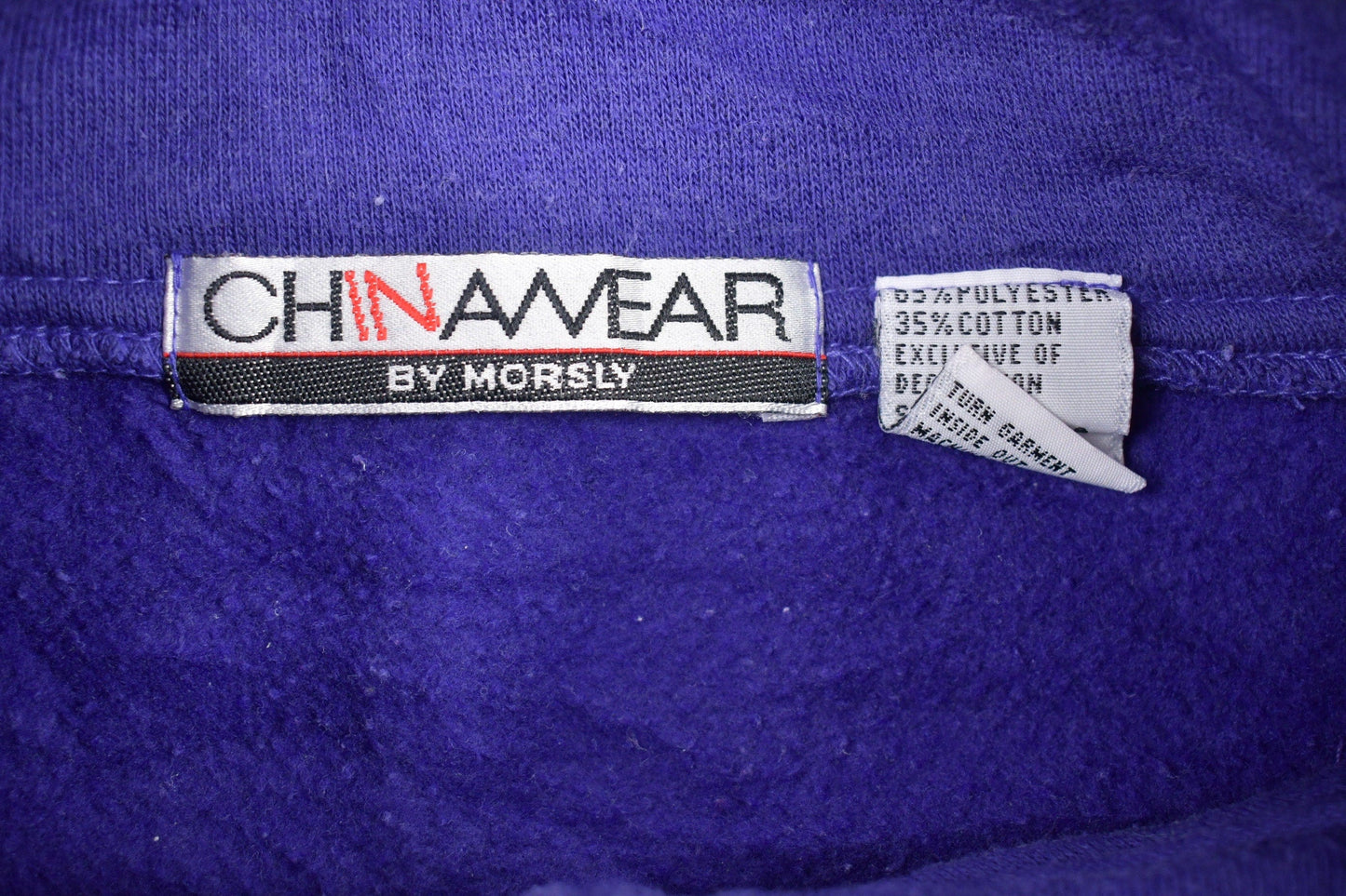 Vintage 1990s Floral Quarter Zip Sweatshirt Men's XL