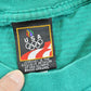 Vintage 1990s USA Olympic Rings JC Penney Micro Stripe Teal T-Shirt Men's L