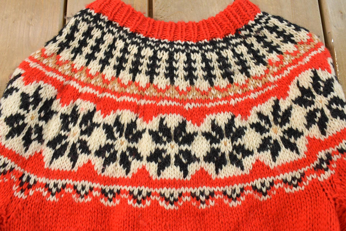 Vintage 1980s The Sweater Company Nordic Wool Knit Cardigan Sweater Men's L