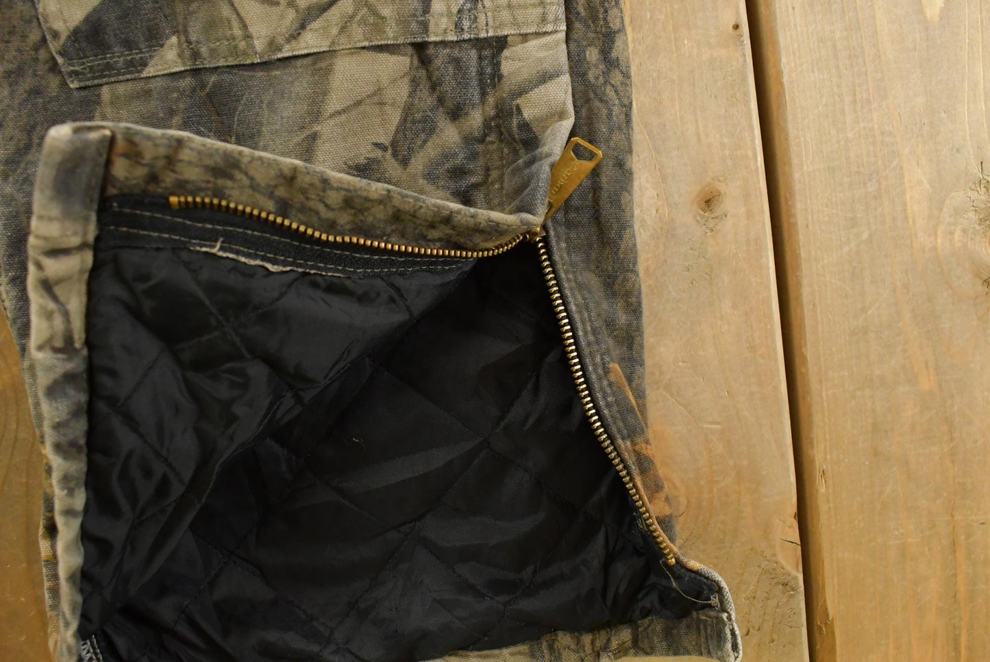 Vintage 2000s Carhartt Insulated Real Tree Camo Canvas Bib Overalls Men's 32 x 28