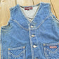 Vintage 1980s Country Denim Western Vest Men's XS