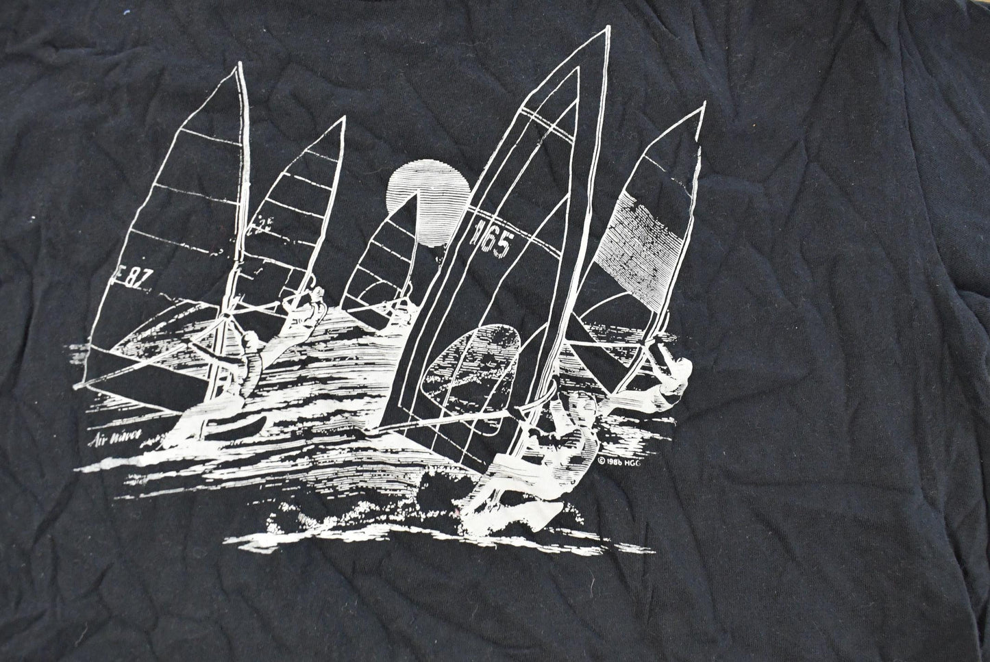 Vintage 1980s Sailing Tour Graphic T Shirt Men's Large