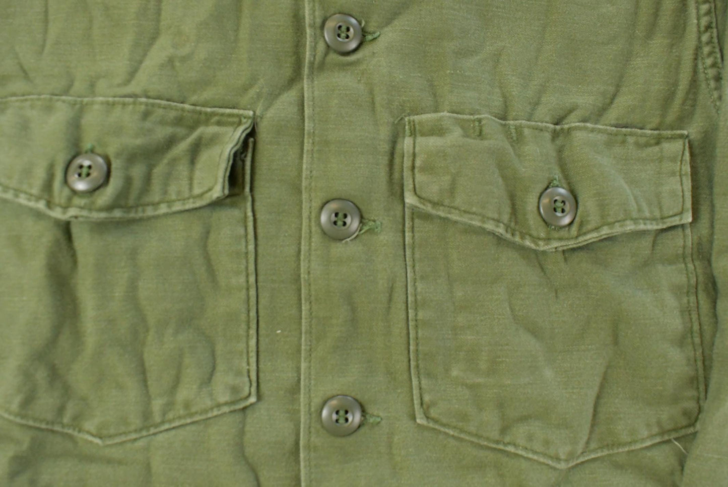 Vintage 1970s OG-107 Military Sateen Shirt Men's Medium