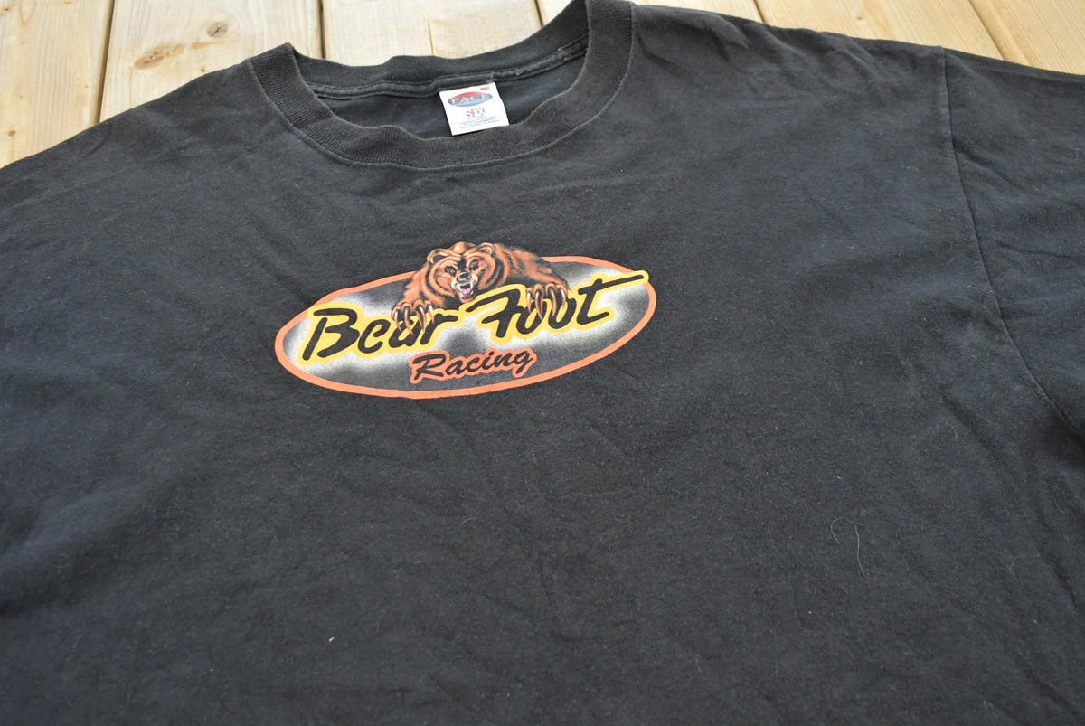 Vintage 1990s Bear Foot Racing Rip It Up Monster Truck Promotional Souvenir T-Shirt Men's XL