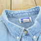 Vintage 1990s North Crest Denim Button Up Shirt Men's 3XL