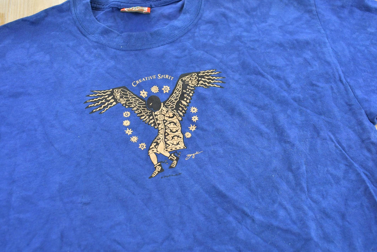 Vintage 2000s Dagoli Creative Spirit Native American Art Graphic T-Shirt Men's M