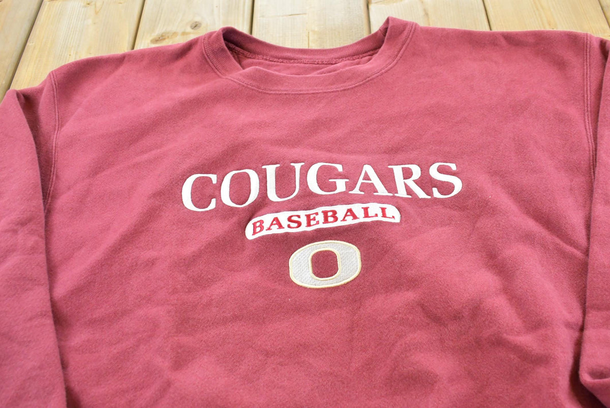 Vintage 2000s Champion Washington State University Cougars Baseball Reverse Weave Crewneck Sweatshirt Men's XL