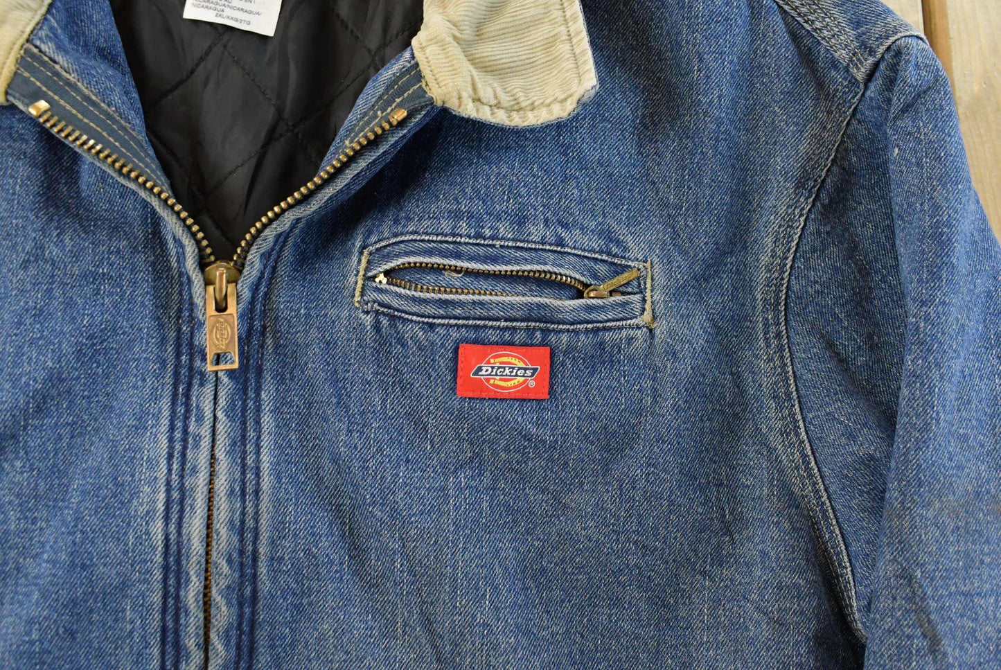 Vintage 1990s Dickies Insulated Denim Jean Jacket Men's 2XL