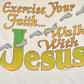 Vintage 1990s Exercise Your Faith Walk With Jesus T-Shirt Men's XL