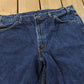 Vintage 1990s Levi's Two Horse Leather Tab Denim Dark Blue Jeans Men's 34 x 28