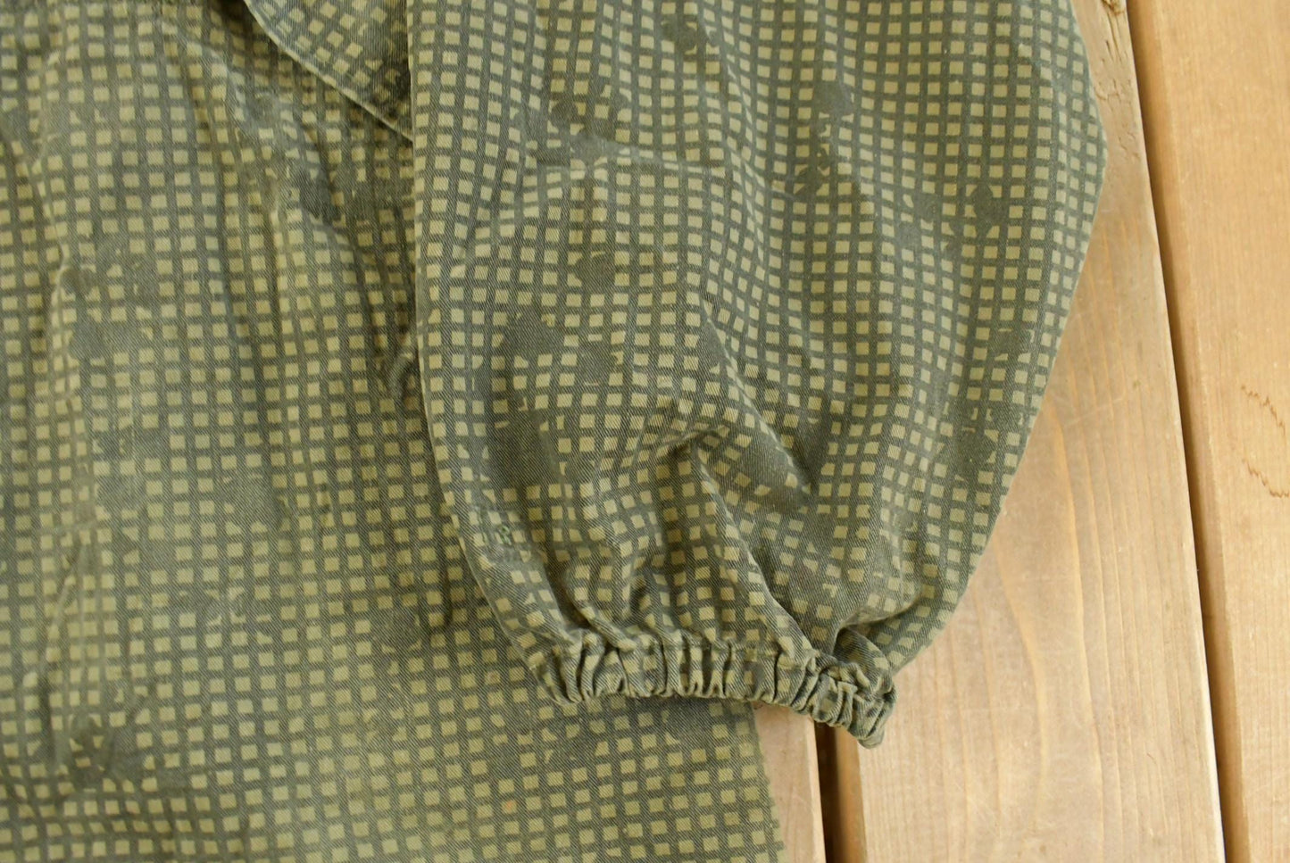 Vintage 1980s Military Parka Field Night Desert Camo Jacket Men's S