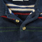 Vintage 1990s Izod Abstract Striped Knit Collared Sweater Men's XL