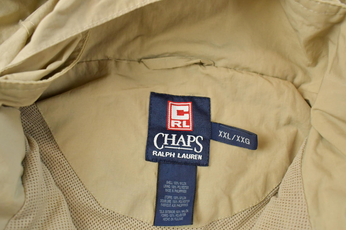 Vintage 1990s Chaps Ralph Lauren Anorak Windbreaker Jacket Men's 2XL