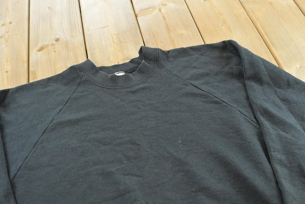 Vintage 1990s Fruit of the Loom Blank Raglan Crewneck Sweatshirt Men's XL