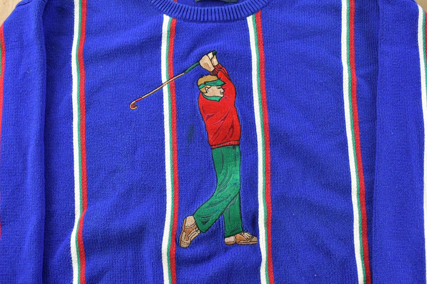 Vintage 1990s Pringle Golf Knit Crewneck Sweater Men's M