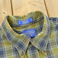 Vintage 2000s Pendleton Cotton Wool Blend Plaid Button Up Shirt Men's XL