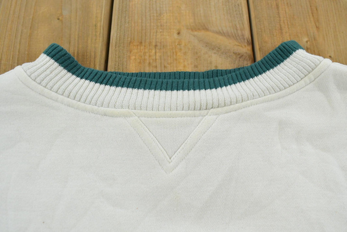 Vintage 1990s Cape Cod Gentle Giants Embroidered Whales Souvenir Crewneck Sweatshirt Men's XL