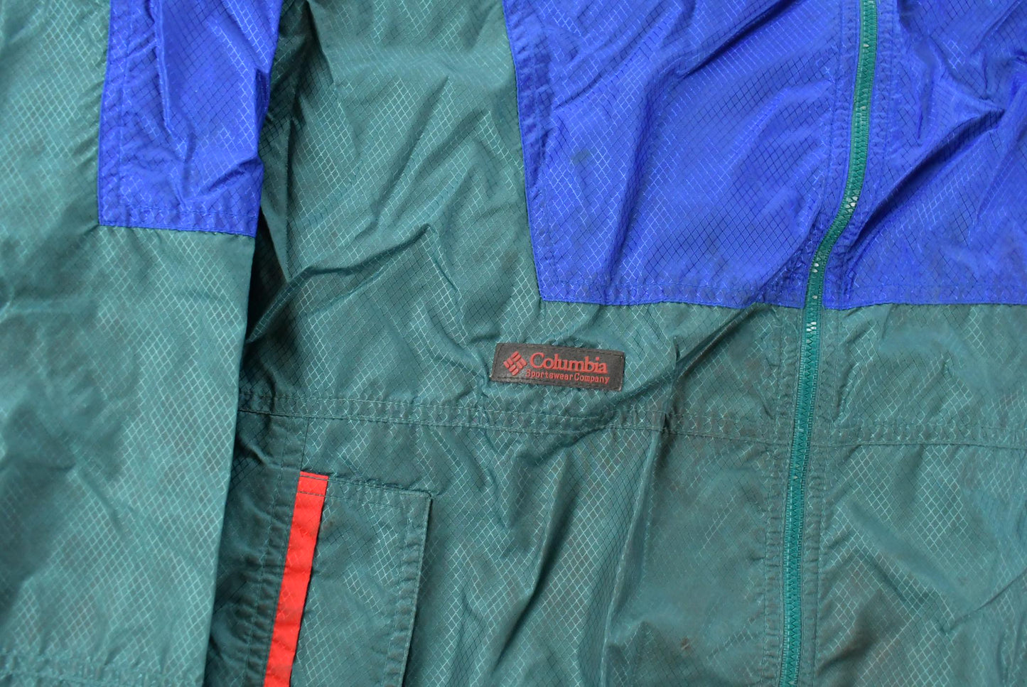 Vintage 1990s Columbia Sportswear Full Zip Windbreaker Jacket Men's Medium
