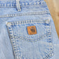 Vintage 1990s Distressed Carhartt Lined Denim Jeans Men's 32 x 31