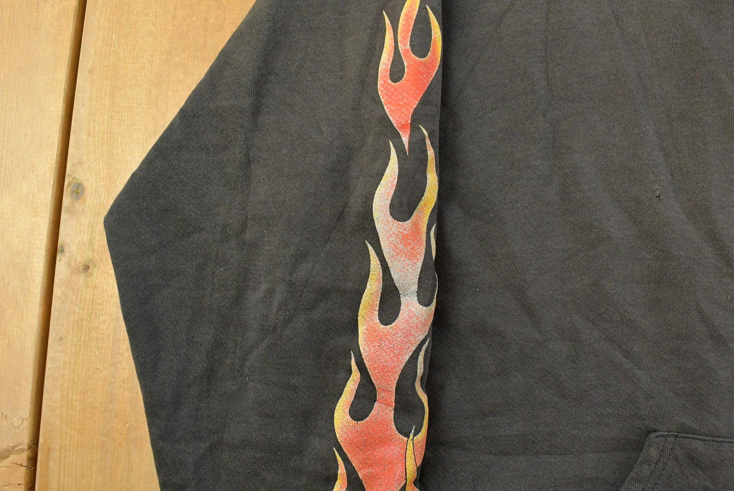 Vintage 1990s Distressed Harley Davidson Graphic Full Zip Hoodie Men's 3XL