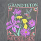 Vintage 1990's Grand Teton National Park Flowers Souvenir Travel T-Shirt Women's S