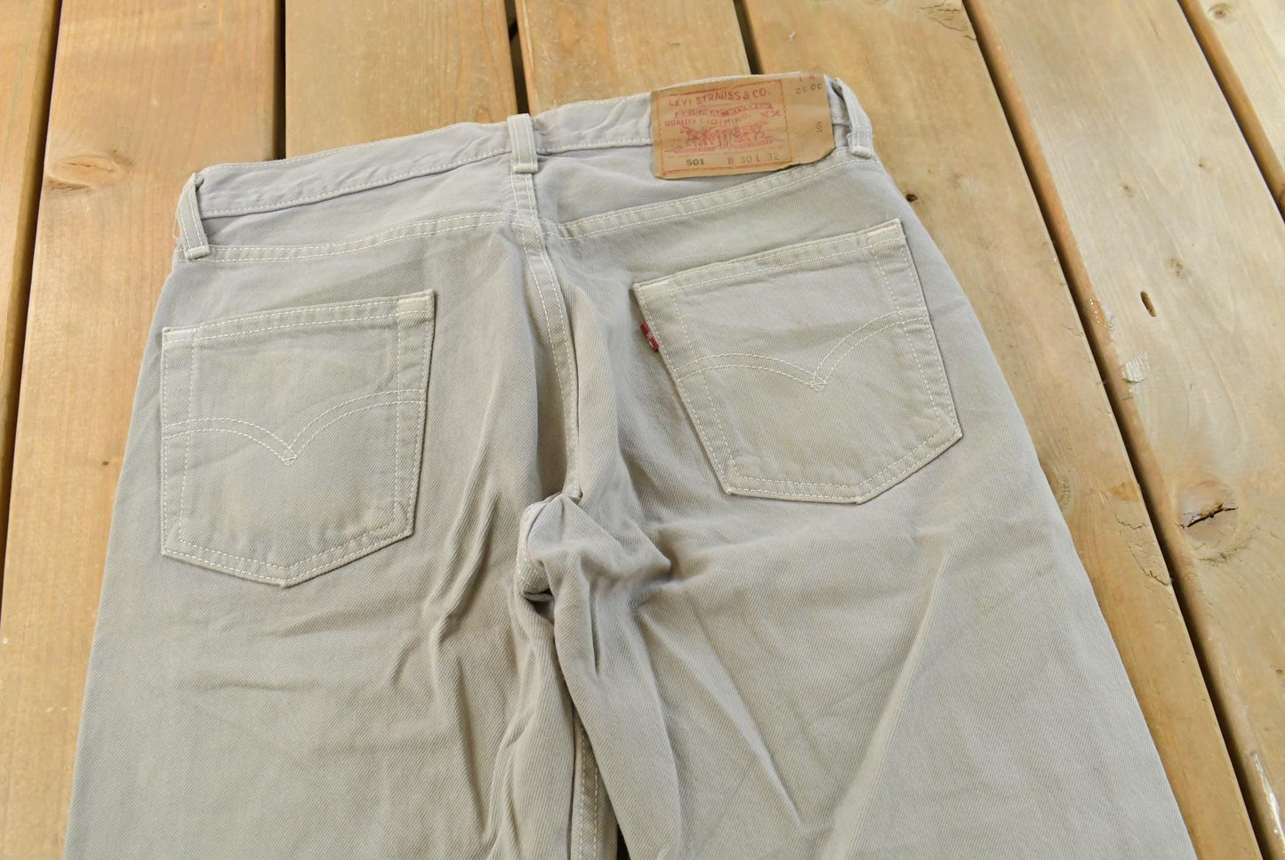 Vintage 1990s Levi's 501 Original Fit Gray Denim Jeans Men's 30 x 32