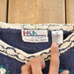 Vintage 1990s Floral Embroidered Hand Knit Crewneck Sweater Women's M