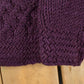 Vintage 1970s Shawl Collar Wool Cable Knit Sweater Women's XL