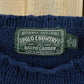 Vintage 1990s Polo Country Ralph Lauren USA Flag Knit Sweater Men's Large