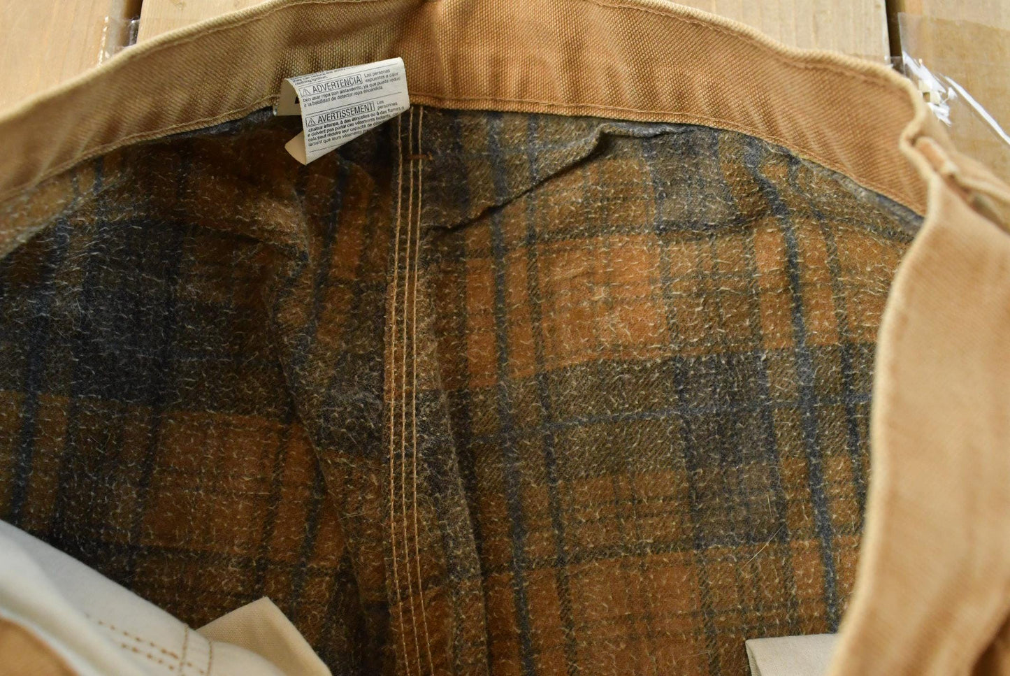 Vintage 2000s Carhartt Flannel Lined Canvas Work Pants Men's 36 x 31