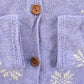 Vintage 1990s Eagle's Eye Snowflake Knit Cardigan Sweater Women's M