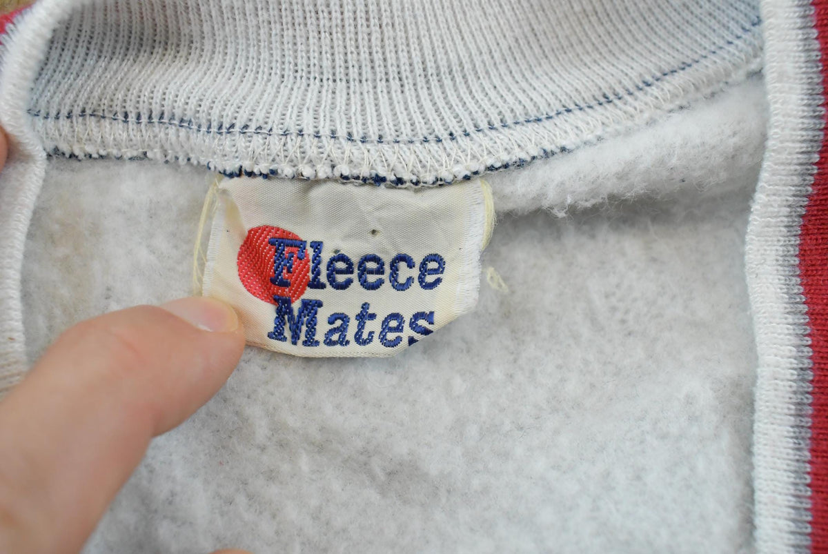Vintage 1980s Fleece Mates Short Sleeve V-Neck Sweatshirt Men's S