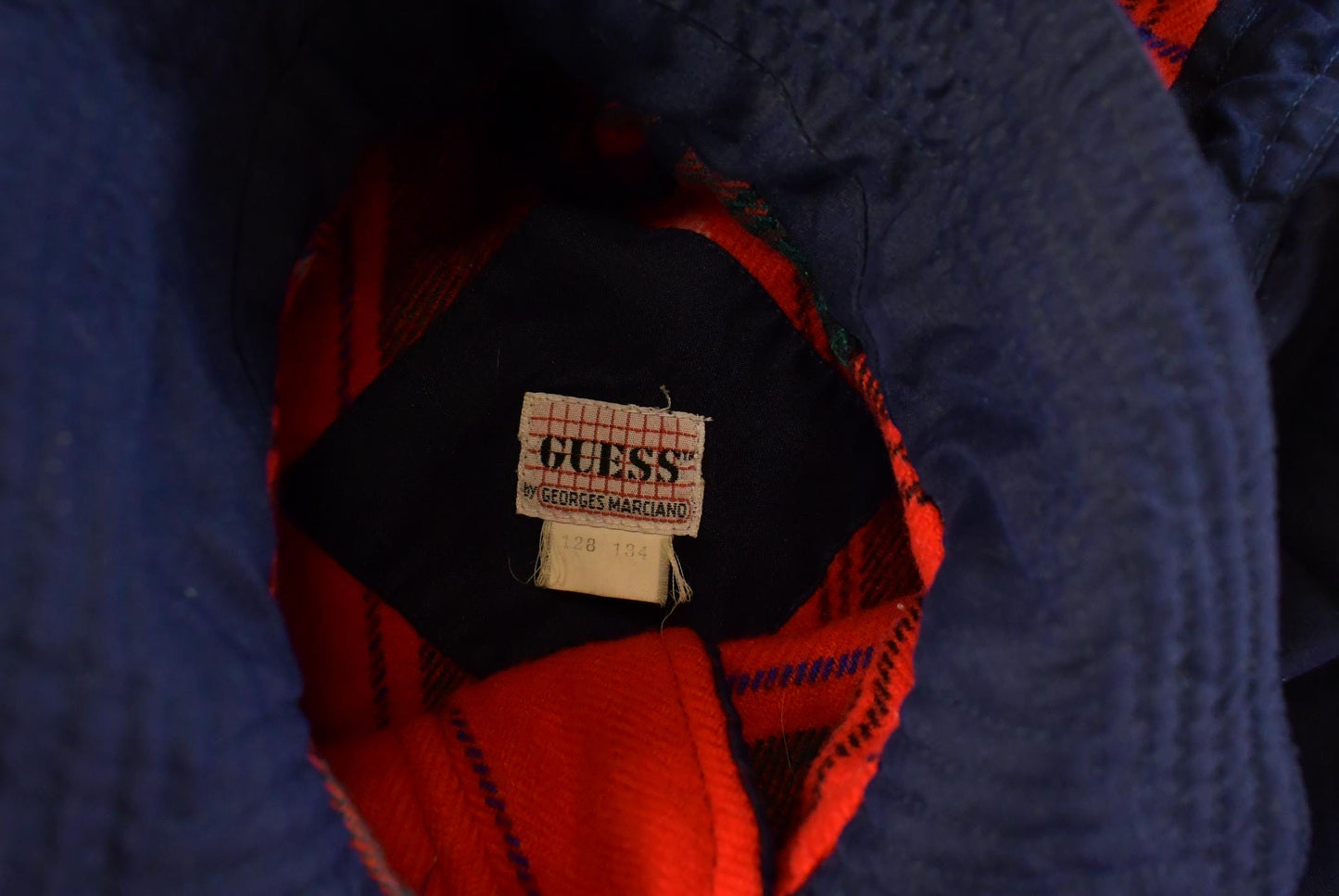 Vintage 1990s Guess USA American Flag Lined Parka Jacket Youth L-XL