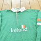 Vintage 1990s Ireland Embroidered Long Sleeve Polo Rugby Shirt Men's L