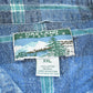 Vintage 1990s Oakland Outdoors Plaid Printed Cotton Flannel Button Up Shirt Men's XL